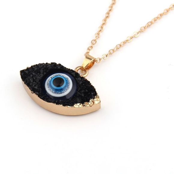 Evil Eye Pendant Necklace Natural Stone - Picture 3 of 3